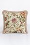 Floral Vintage Castle Elegance Fringed Pillowcase-Botanical Bohemian Green Mink Tassel Throw Pillow Cover - 4