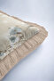Floral Pastel Floral Fringe Pillowcase - Romantic Botanical Blue Mink Tassel Throw Pillow Cover - 8