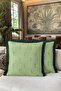 Striped Floral Pattern Spring Fringe Pillowcase - Botanical Bohemian Green Black Tassel Throw Pillow Cover - 4