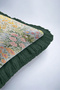 Flower Garden Vintage Fringe Pillowcase - Romantic Blue Green Navy Blue Tassel Throw Pillow Cover - 8
