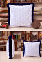 Floral Patterned Spring Fringed Pillowcase - Elegant Floral Bohemian Lilac Navy Blue Tassel Throw Pillow Cover - 5