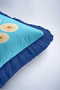 Turquoise Fringed Pillowcase with Flower Vase - Nordic Floral Blue Navy Tassel Throw Pillow Cover - 8