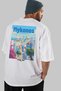 Mykonos Greece White Oversize Country City Back Printed Unisex T-Shirt 100% Cotton Premium - 7