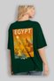 Giza Pyramids Green Oversize Country City Back Printed Unisex T-Shirt 100% Cotton Premium - 4
