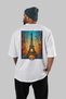 Paris France 5 White Oversize Country City Back Printed Unisex T-Shirt 100% Cotton Premium - 4