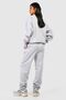 Track Field Runners Tracksuit Set - Gray Printed Suit Jogger Sweatshirt Rubber Leg Crew Neck - 2