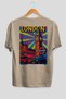 London England Beige Oversize Country City Back Printed Unisex T-Shirt 100% Cotton Premium