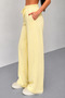 Women's Modal High Waist Wide Leg Pockets Comfortable Fit Palazzo Sweatpants 3214 - 2
