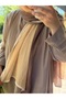 Double Color Gradient Muslin - Sand Shawl - Non-Slip Texture - Summer/Winter - 75X185 - 2