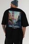 San Francisco Usa Black Oversize Country City Back Printed Unisex T-Shirt 100% Cotton Premium - 6