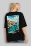 Dubrovnik Croatia 3 Black Oversize Country City Back Printed Unisex T-Shirt 100% Cotton Premium - 4