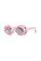 Kids UV400 Protection with Light Weight Eyewear, 3D Color Rhinestone Bow Kids Sunglasses Set, Sweet Sequin Portable Hard Protective Case Kit - 3