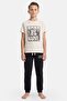 Kids Boy 2Pcs Graphic Print T-Shirt And Pyjama Set, Multicolor