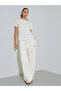Cream Text Print Cotton Blend T-Shirt and Joggers Co-ord Set - 3