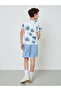 Teens Palm Print T-Shirt And Shorts Set - 5