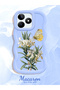 Realme C51 Compatible Case Camera Protector Blue Silicone Couple Phone Case Butterfly Pattern - 2