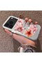 iPhone 17 Pro Compatible Silicone Edge Hard Back Case Couple Phone Case with Floral Pattern - 2