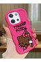 Poco C85 Compatible Case Camera Protector Red Silicone Couple Phone Case Kitty Pattern