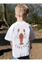 Lobster Printed Crew Neck 100% Cotton Short Sleeve Kids and Teenagers T-Shirt