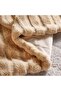 Embriva Ribbed Fur Blanket 150x200cm - Beige - 2