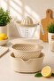 5 Piece Kitchen Set Mixing Bowl Salad Bowl Cutting Board Lemon Squeezer Measuring Cup Colander Green