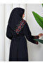Women's Lace-Detachted Shawl with Lace Details, Tesstur Ferace Kep - 8