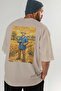 Vincent Van Gogh Oversize Back Printed Beige T-Shirt Unisex 100% Cotton Premium Design Streetwear - 7