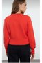 Cardigan Knitwear Light Red Corspan Crop Rose Buttoned Jacket Look - 3