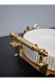 Oven Dish Bowl Luxury Serving Plate Bowl Gold Silver Serving Plate Striped Tableware Kitchen Home - 6