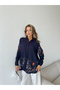 Women's Oversize Shirt with Embroidered Front and Sleeves, Beaded Work