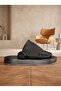 Men Arabic Naal Sandals Woven Texture PU Leather Toe Loop Thick Sole Anti-Slip Double Stitching Black Dark Grey Blue - 2