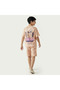 Crew Neck Short Sleeves T-shirt and Shorts Set with Stitch Print - 4