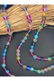 8 mm Ab Plated Glass Beads (1 String 40 Pieces) Iridescent Rainbow Color Rosary Jewelry Design Bead - 3