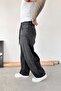 Smoked Waist Drawstring Super Baggy Fit Pants - 3