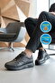Black Genuine Leather Memory Sole Men's Casual Shoes