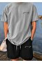 T-Shirt Shorts 2-Piece Combination Thin Summer Sweat-Absorbing Handwritten King Printed Women's / Men's Unisex Model