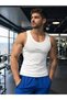 Men's White Sports Singlet