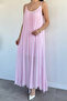 Pink Women's Adjustable Strap Dress - 2