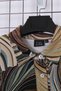 Women's Plus Size Lycra Shirt Collar Placket Patterned Long Sleeve Mom T-Shirt Shirt Combed Cotton Blouse - 5