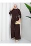 Sandy Fabric Buckle Double Suit – Comfortable Fit Wide-Legged Hijab Suit – 4 Color Options - 4