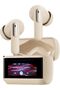 Arix TWS Earbuds with ANC and TFT IPS Smart Touch Display (Beige) | Quad-Mic ENC, 40-Hour Playtime, IPX5 Water Resistant, Custom EQ Controls, Quad-Core Mic - 2