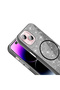 iPhone 15 Case Non-Spill Glitter Silicone Magsafe Camera Raised Omsy - 5