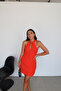 Halter Neck Stitched Dress - 2