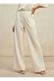 Wide Leg High-Rise Trousers with Elasticated Waistband