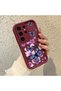 Samsung Galaxy S24 Ultra Compatible Case Camera Protector Burgundy Silicone Couple Phone Case Butterfly Pattern - 2