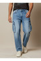 Men Regular Fit Mid-Rise Cargo Jeans