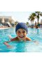 Children's Navy Blue Swimming Cap - Flexible Micro Fabric Swimming Cap with Internal Elastic (Ages 2-16)