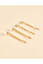 Women Gold Hair Clip Set 6 Pieces - 3