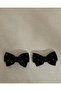 Women Black Bow Hair Clip Set (Pack Of 2)