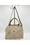 Mother Women's Geometric Embroidered Hand and Shoulder Bag with 2 Compartments, Removable Long Strap and Back Pocket - 4